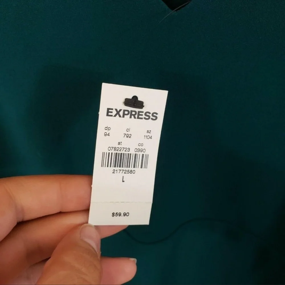 Express - gorgeous green dress - Picture 6 of 6